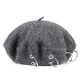 Winter hat rock style berets , wool beret