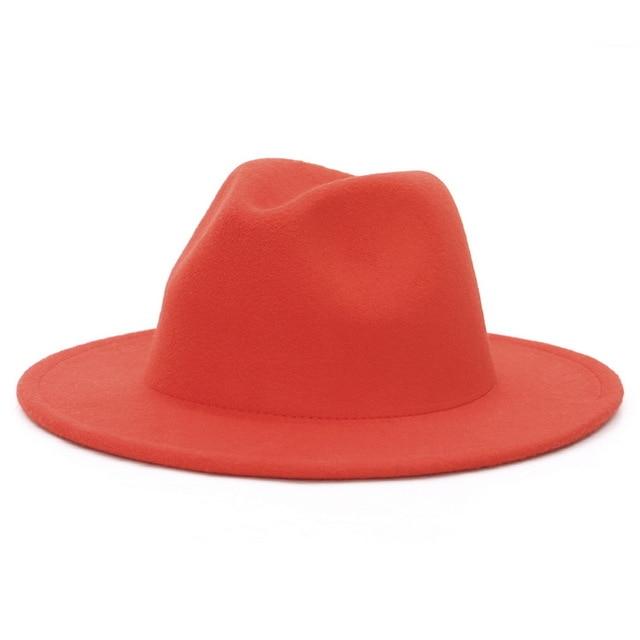 Fedora flat brim hat