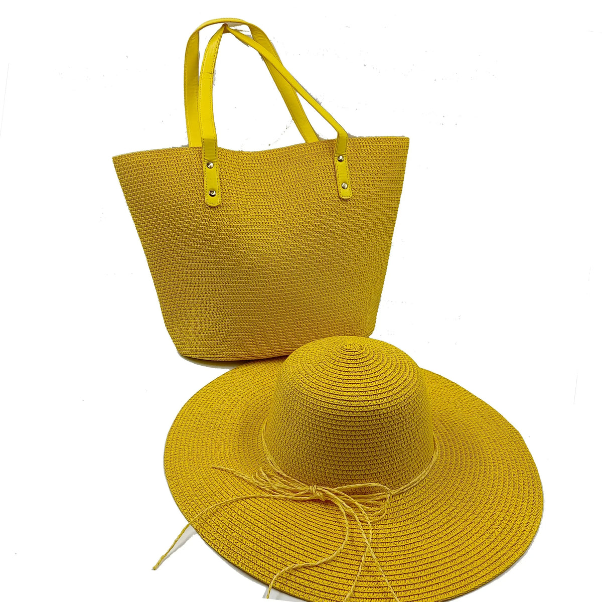 Yellow hat and bag set