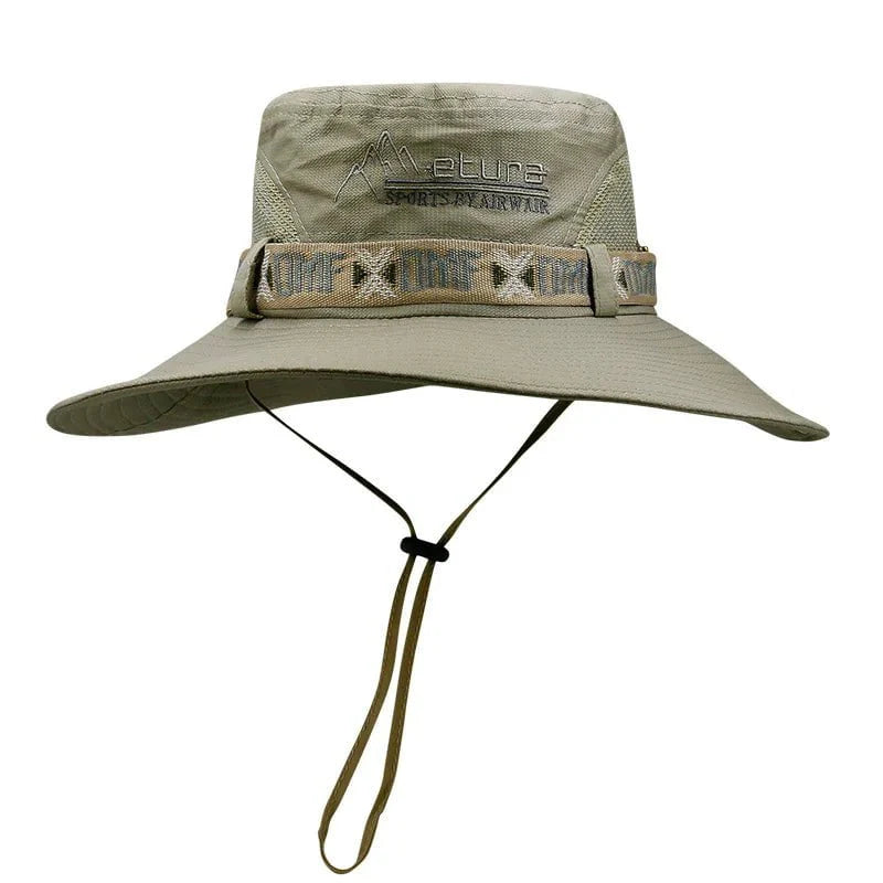 Wide-brimmed hiking hat