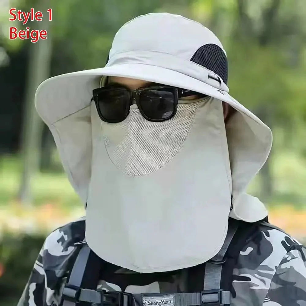 Men's fishing hat with sun protection