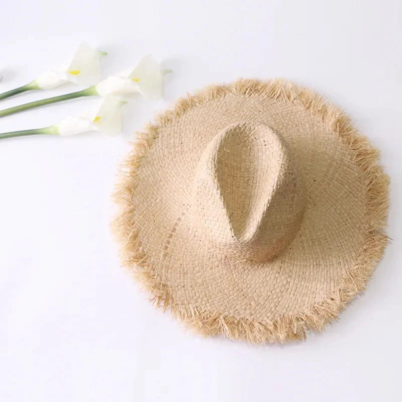 Raffia straw hat