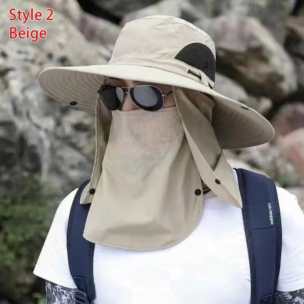 Men's fishing hat with sun protection