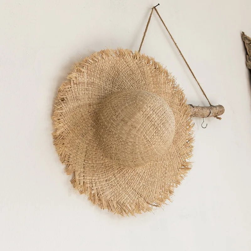 Raffia straw hat