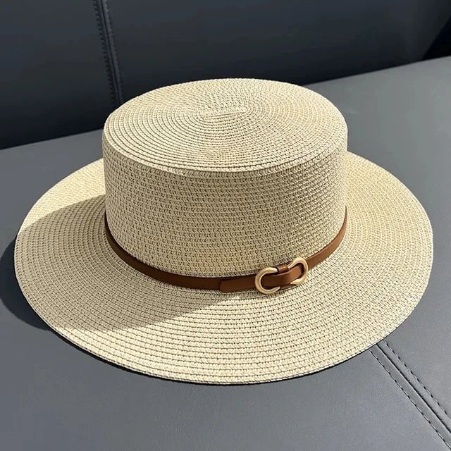 Simple straw beach hat