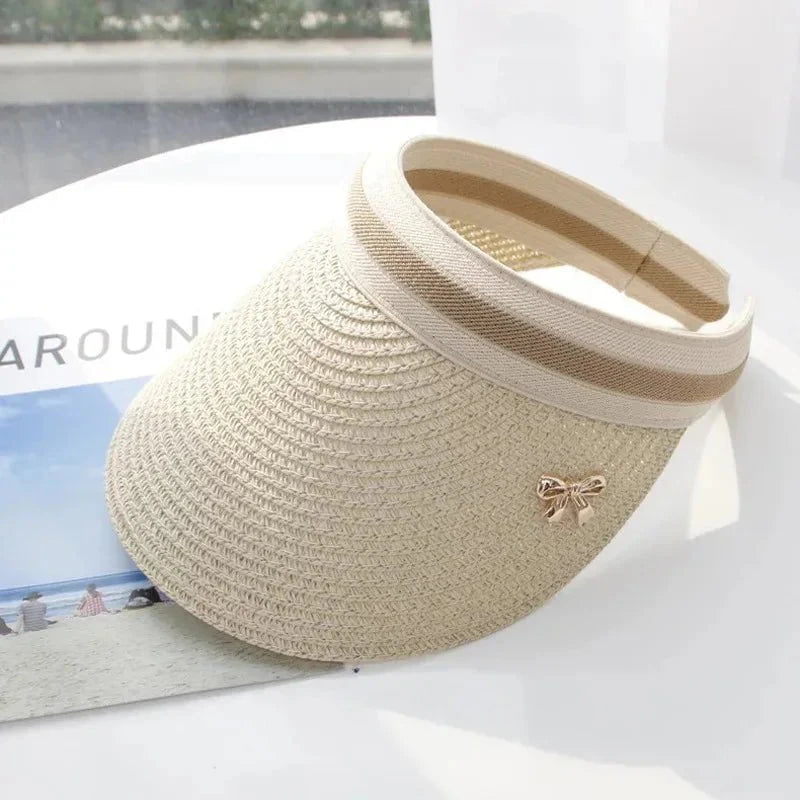Straw hat visor
