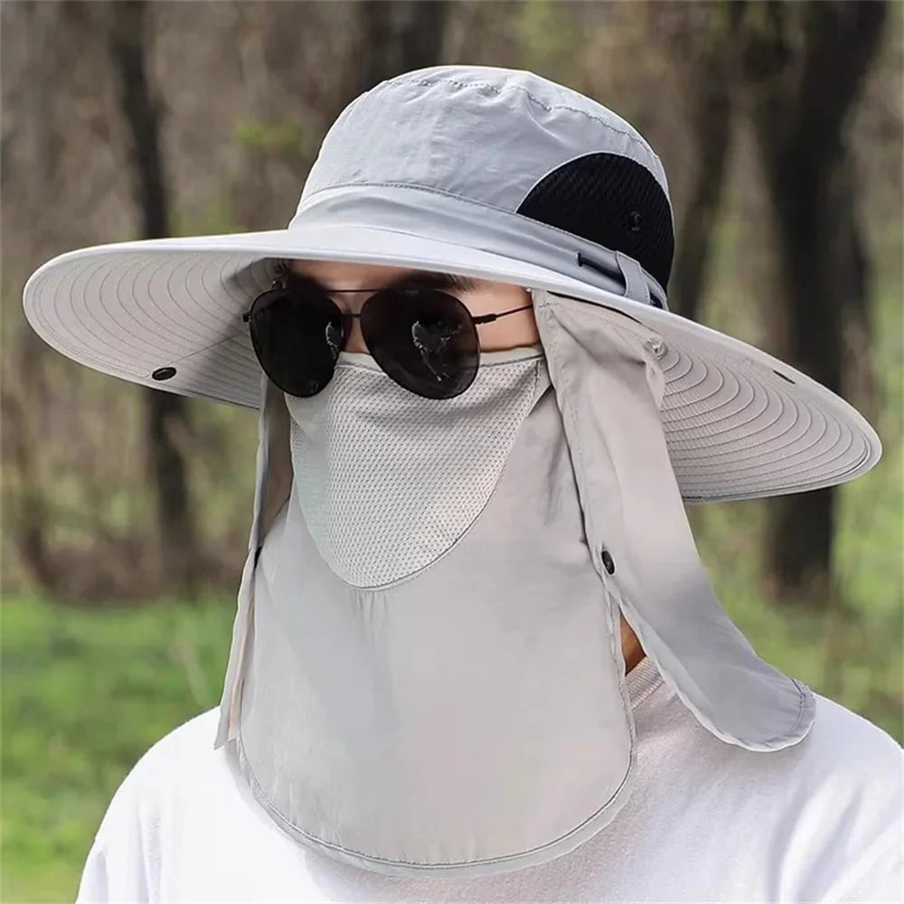 Women's fishing hat with neck protection