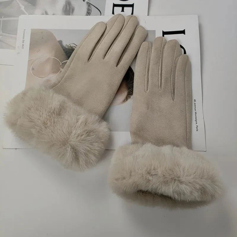 Thick velvet gloves