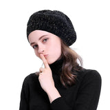 Warm beret for women