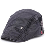 Embroidered cotton beret