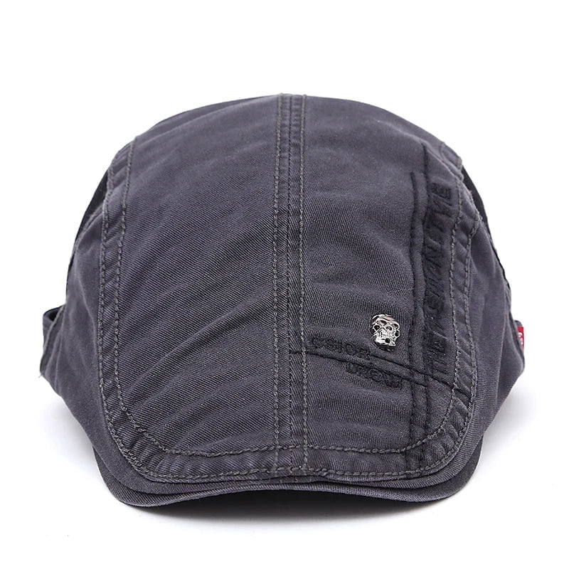 Embroidered cotton beret