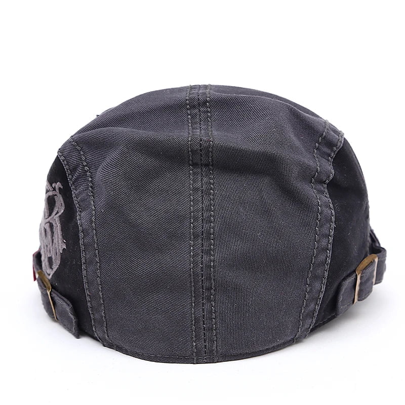 Embroidered cotton beret