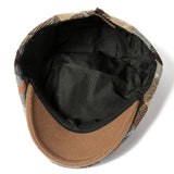 Checked wool beret