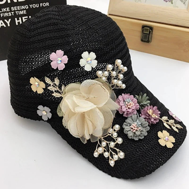 Breathable rhinestone cap