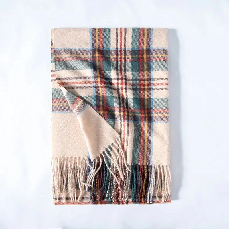 Thick plaid scarf