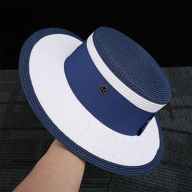 Two-tone straw hat
