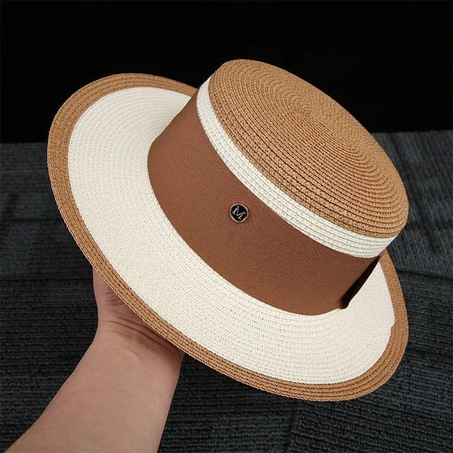 Two-tone straw hat