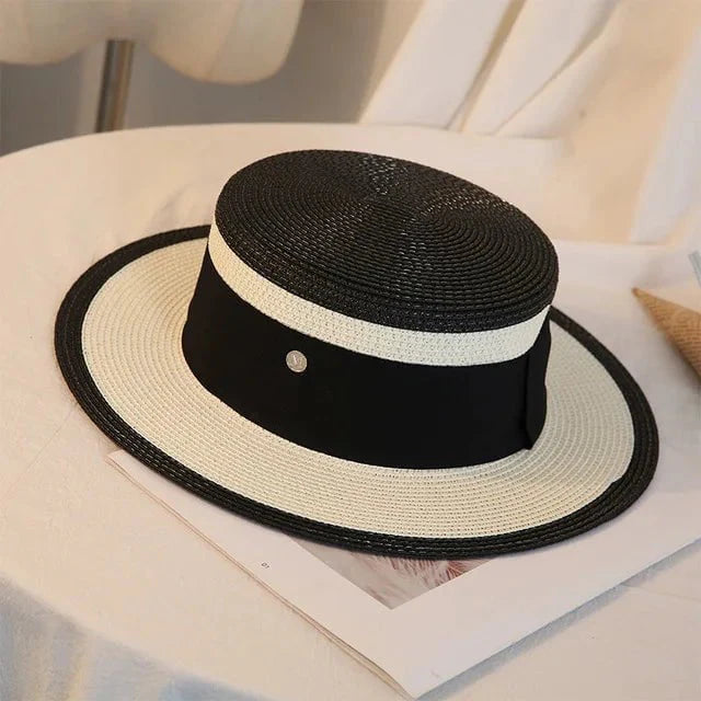 Two-tone straw hat