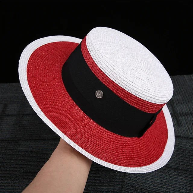 Two-tone straw hat