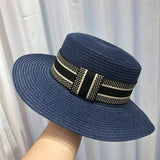 Women's flat straw hat