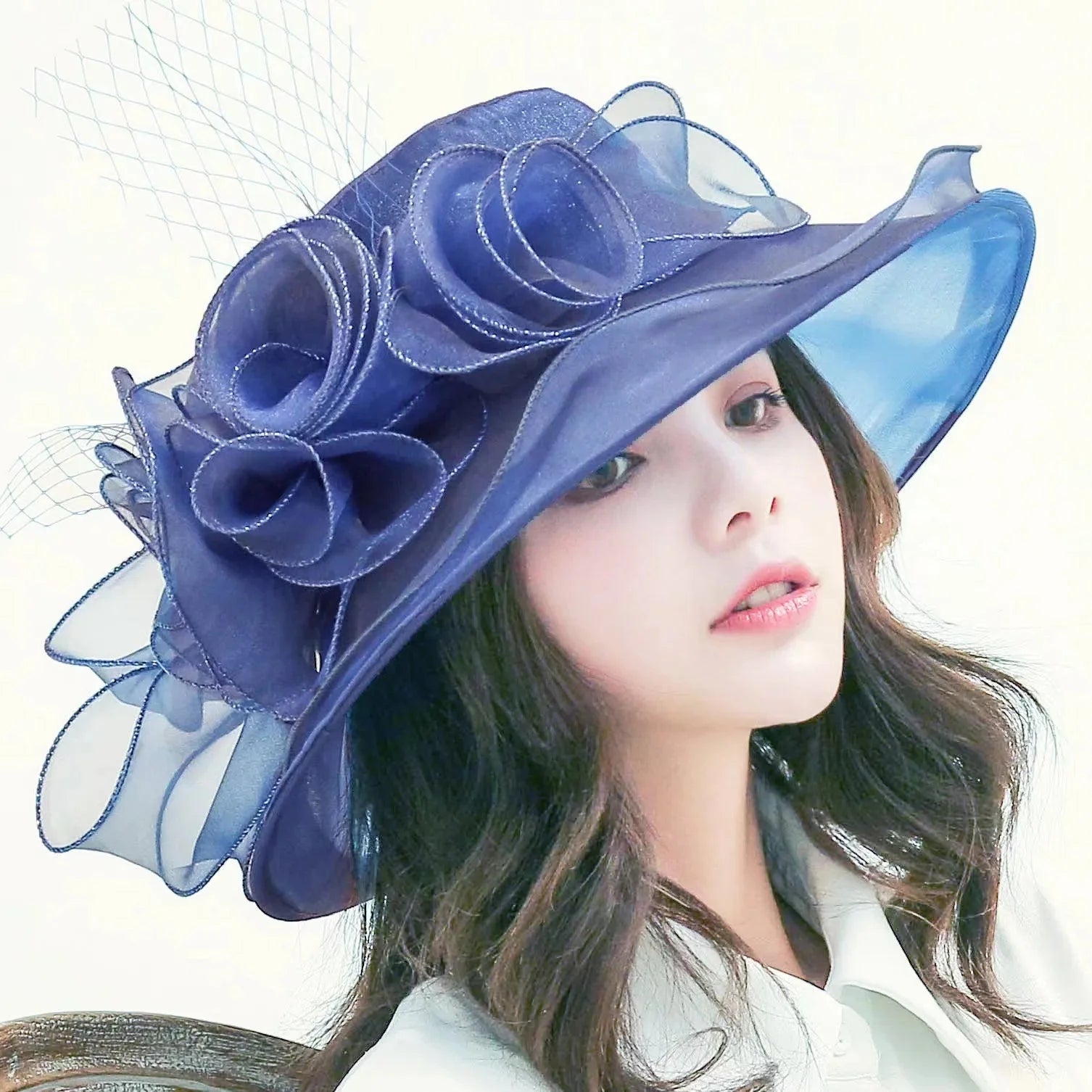 Organza church hats