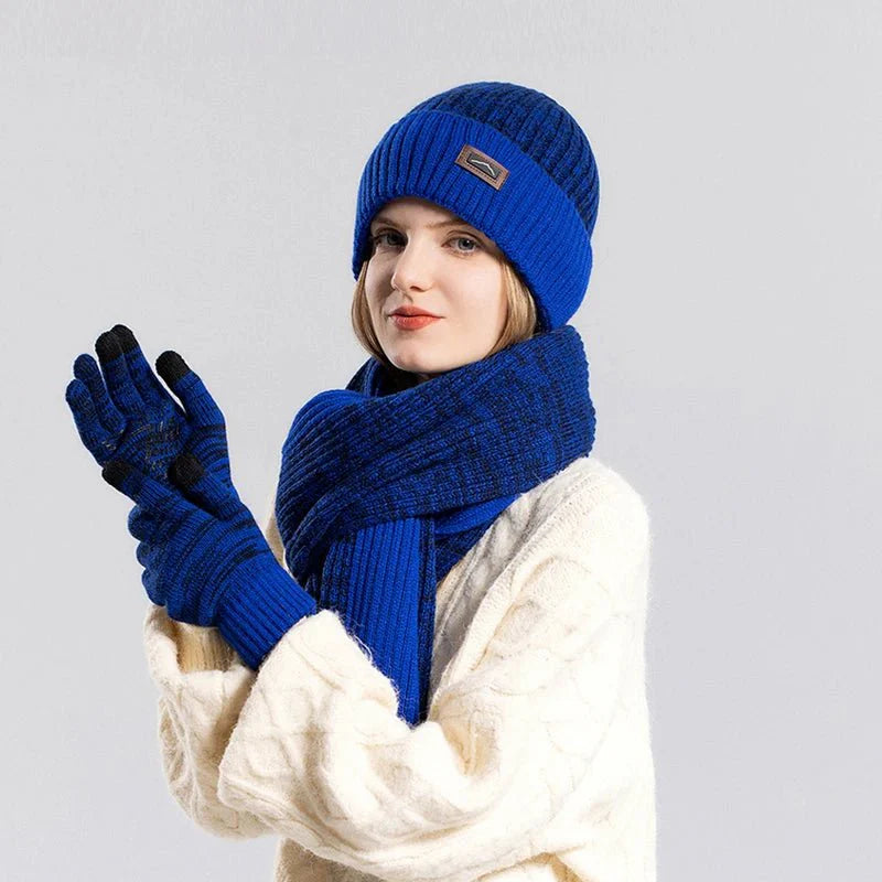 Winter hat, gloves and scarf set