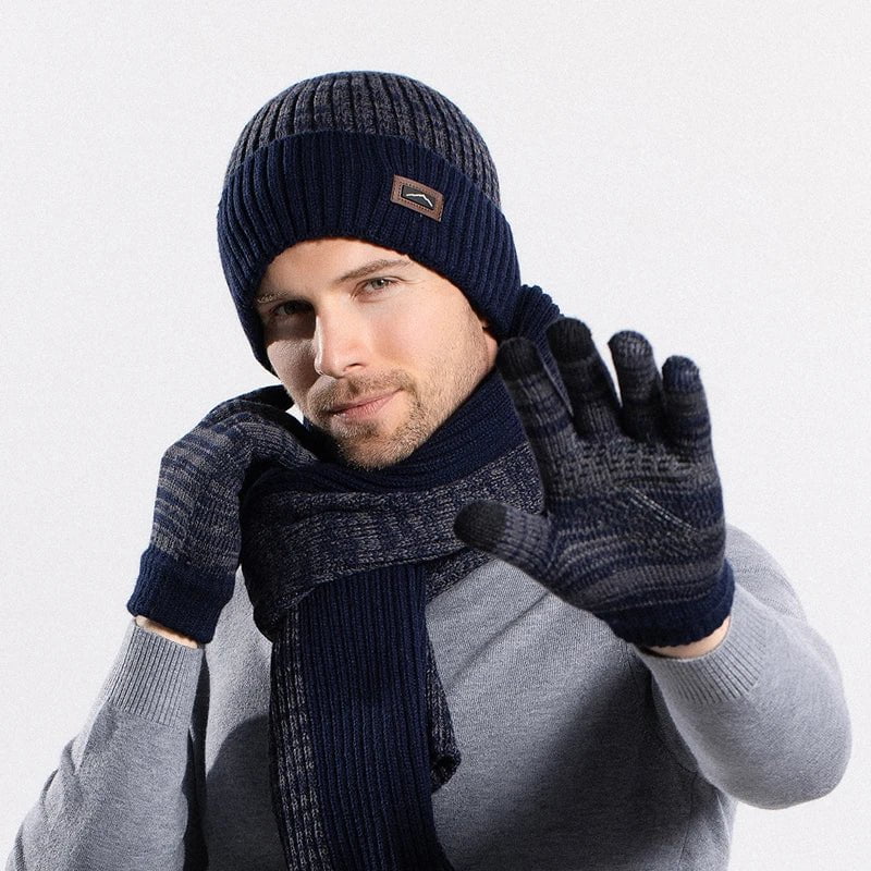 Winter hat, gloves and scarf set