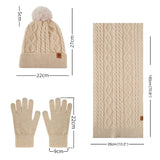 Winter Hat, Scarf, and Gloves Set for Women