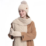Winter Hat, Scarf, and Gloves Set for Women