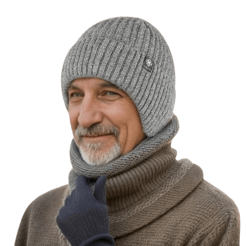 Warm, thick men's hat