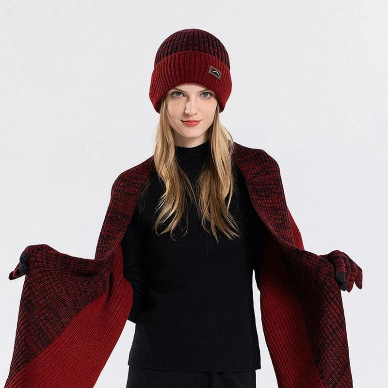 Winter hat, gloves and scarf set