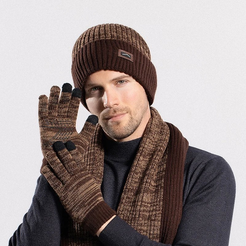 Winter hat, gloves and scarf set