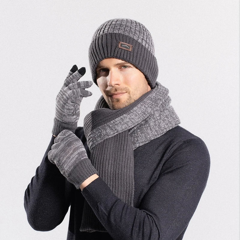 Winter hat, gloves and scarf set