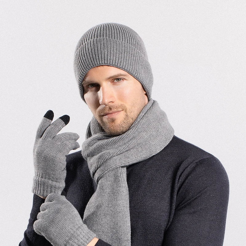 Acrylic hat, scarf and glove set
