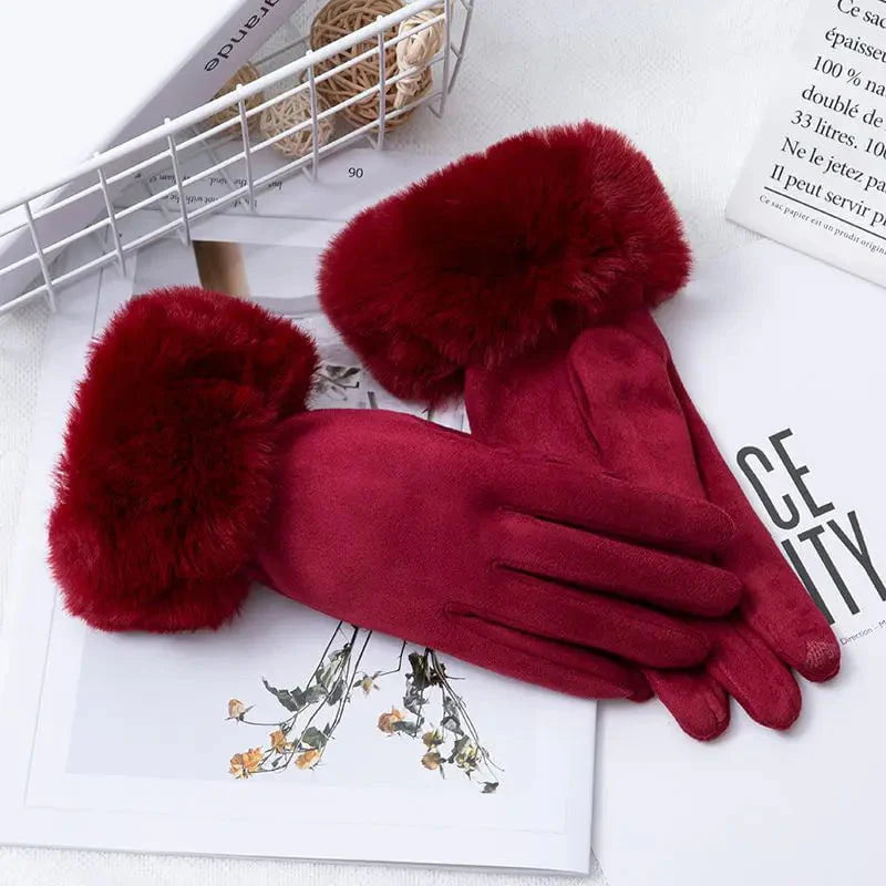 Thick velvet gloves