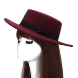 Wide-brimmed woollen hat