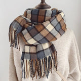 Long plaid scarf