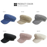 Breathable linen beret cap