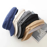 Breathable linen beret cap
