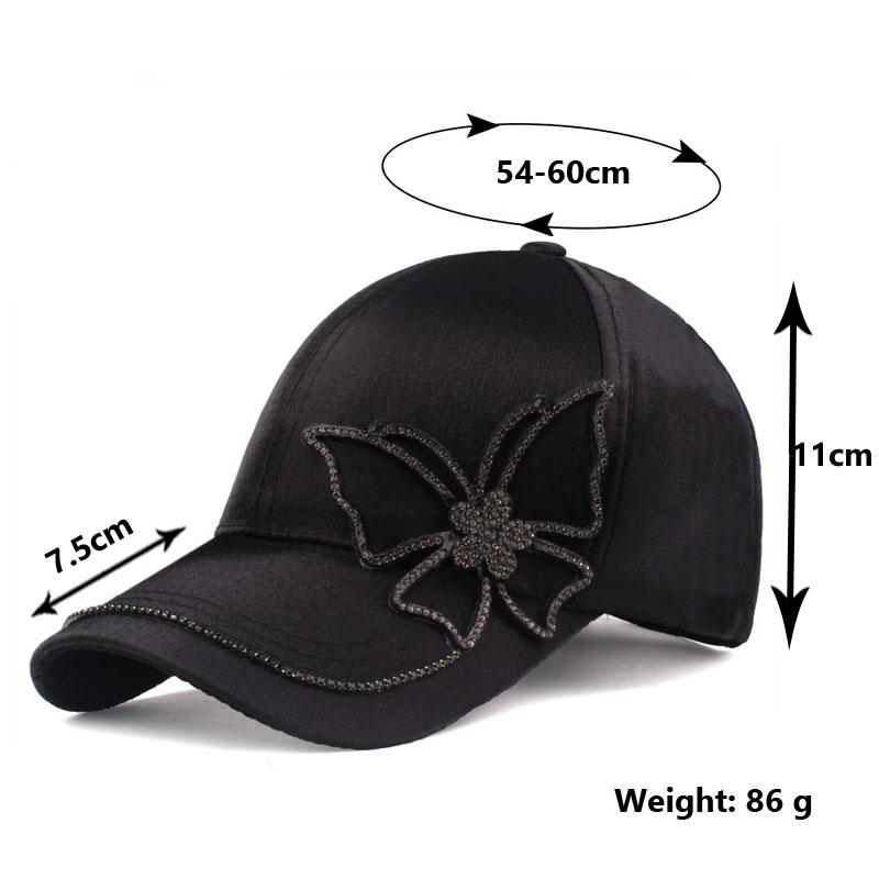 Butterfly rhinestone cap