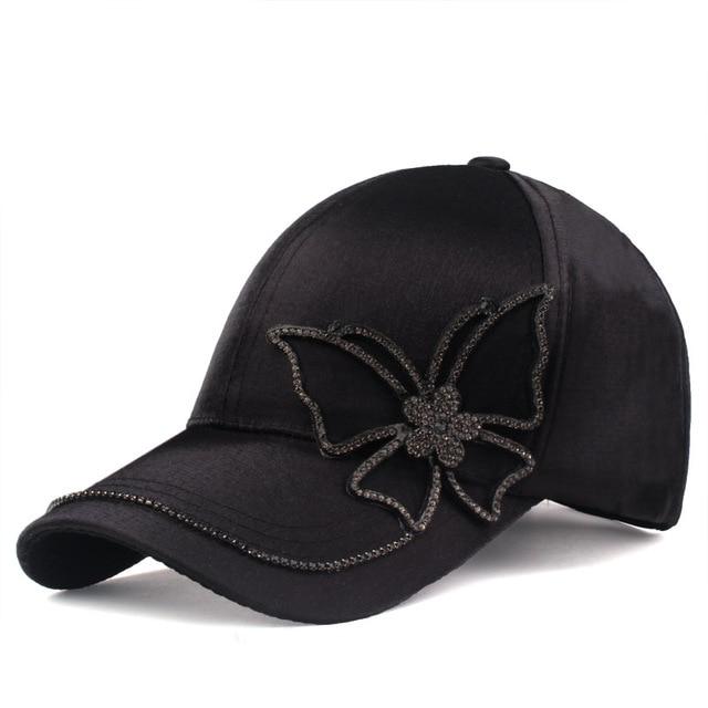 Butterfly rhinestone cap