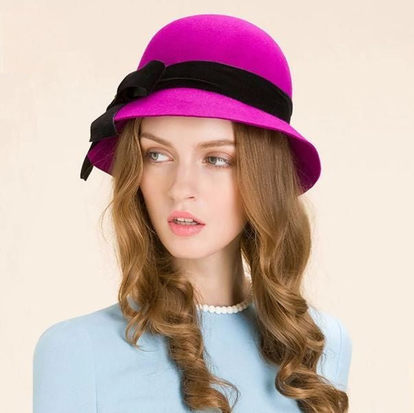 Chic wool cloche hat