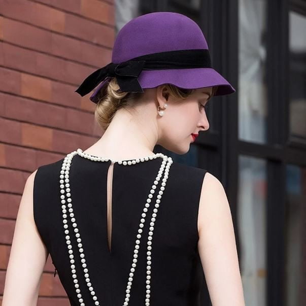 Chic wool cloche hat