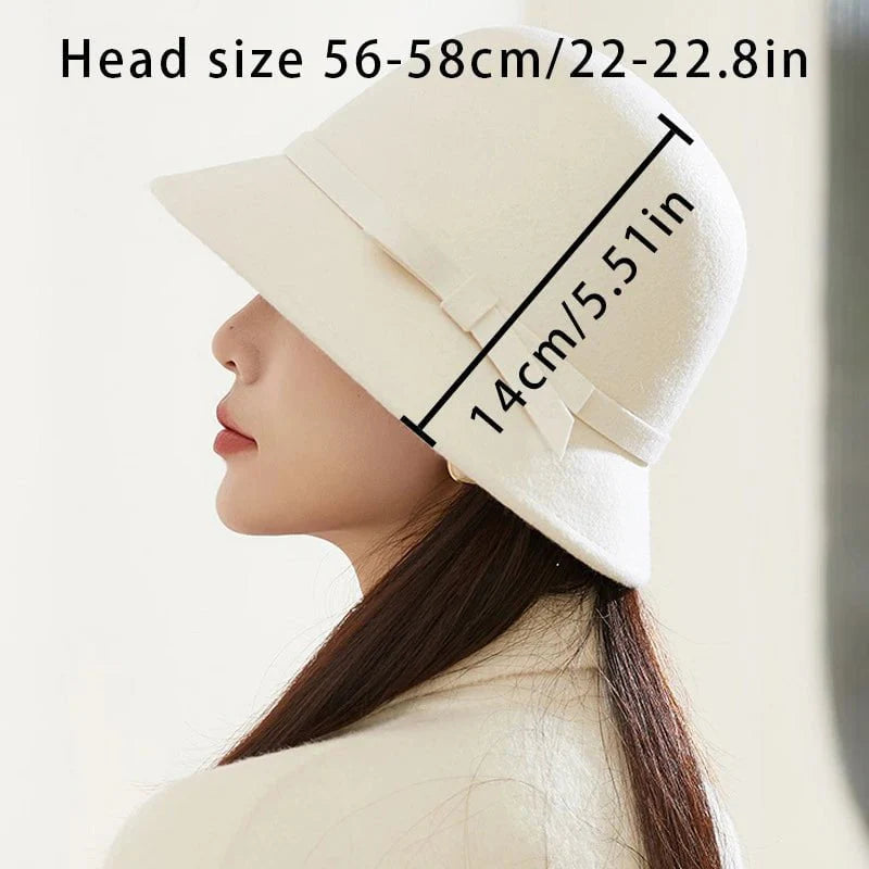 Winter cloche hat