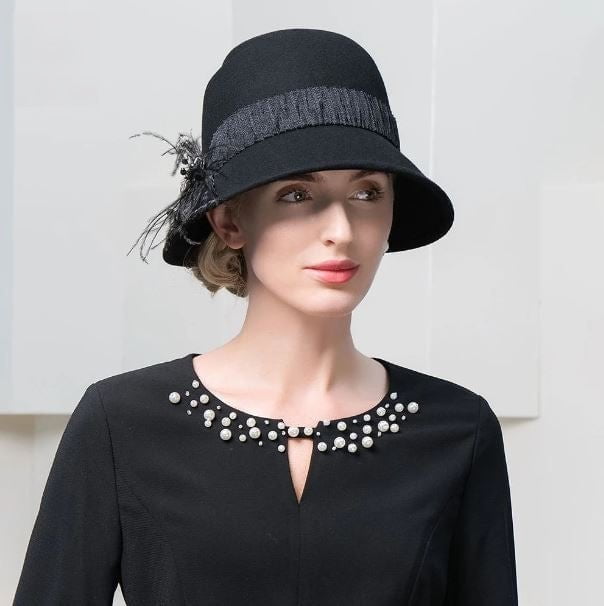 Black bell hat