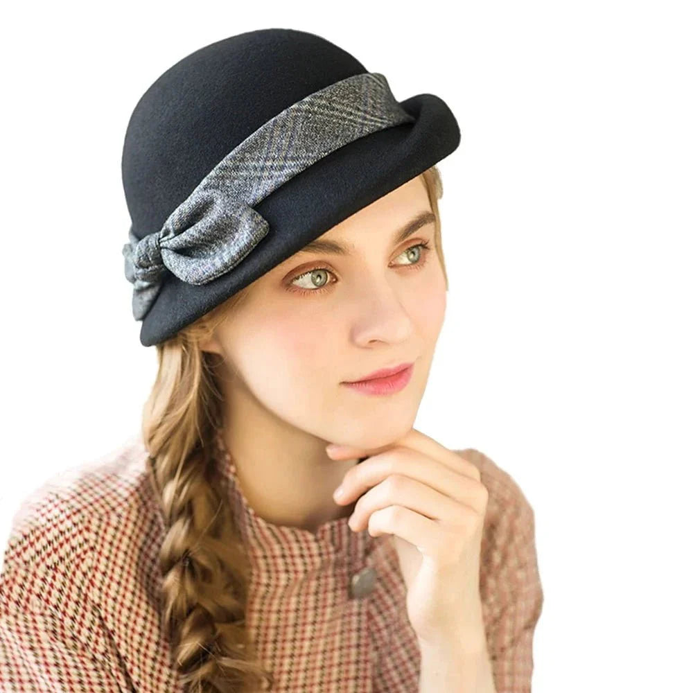 Vintage felt bell hat
