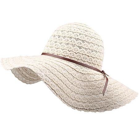 Straw and cotton hat