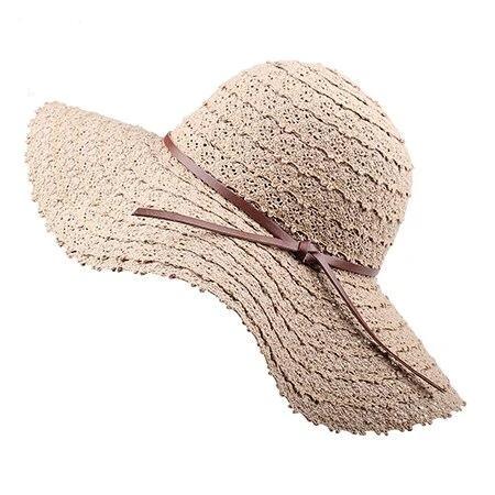 Straw and cotton hat