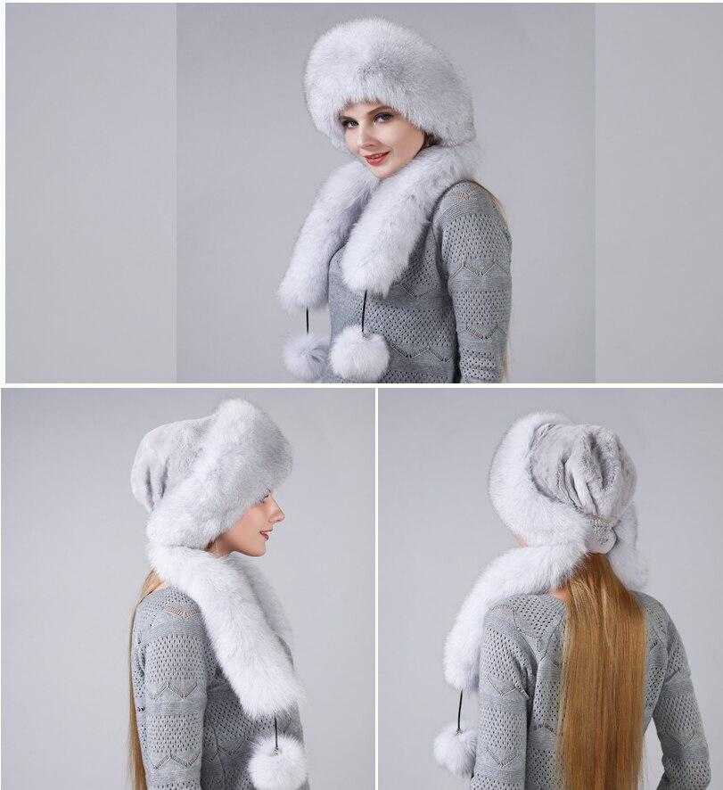 Warm hat with scarf