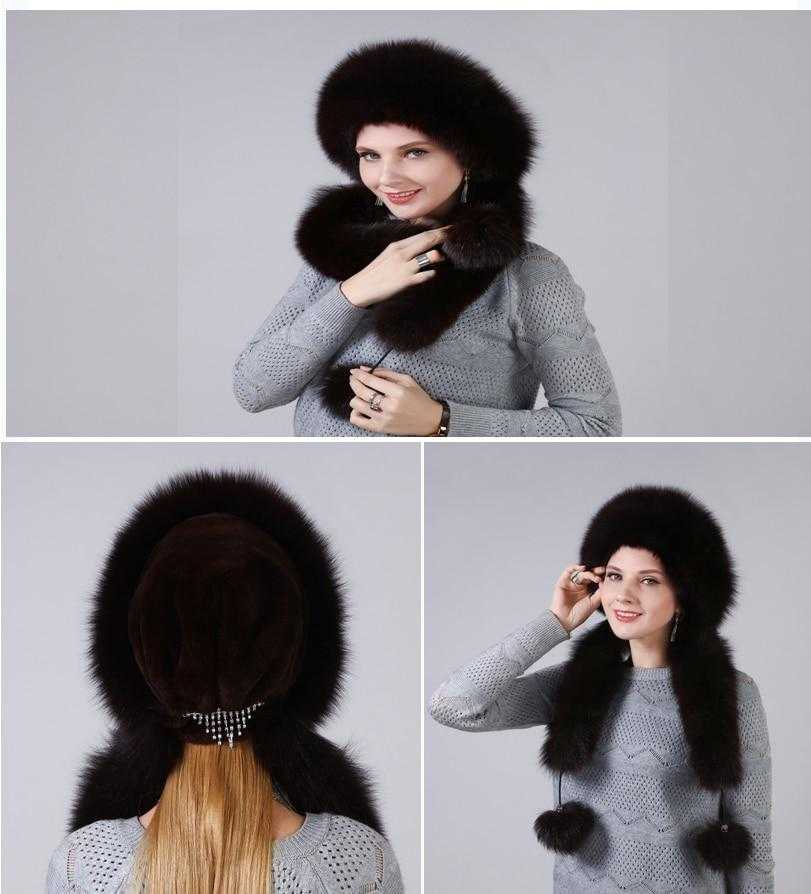 Warm hat with scarf
